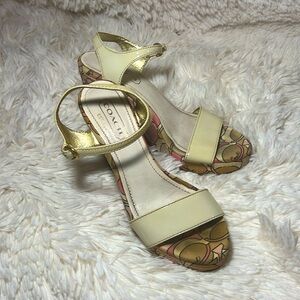COACH Wedge Platform Open Toe Sandal